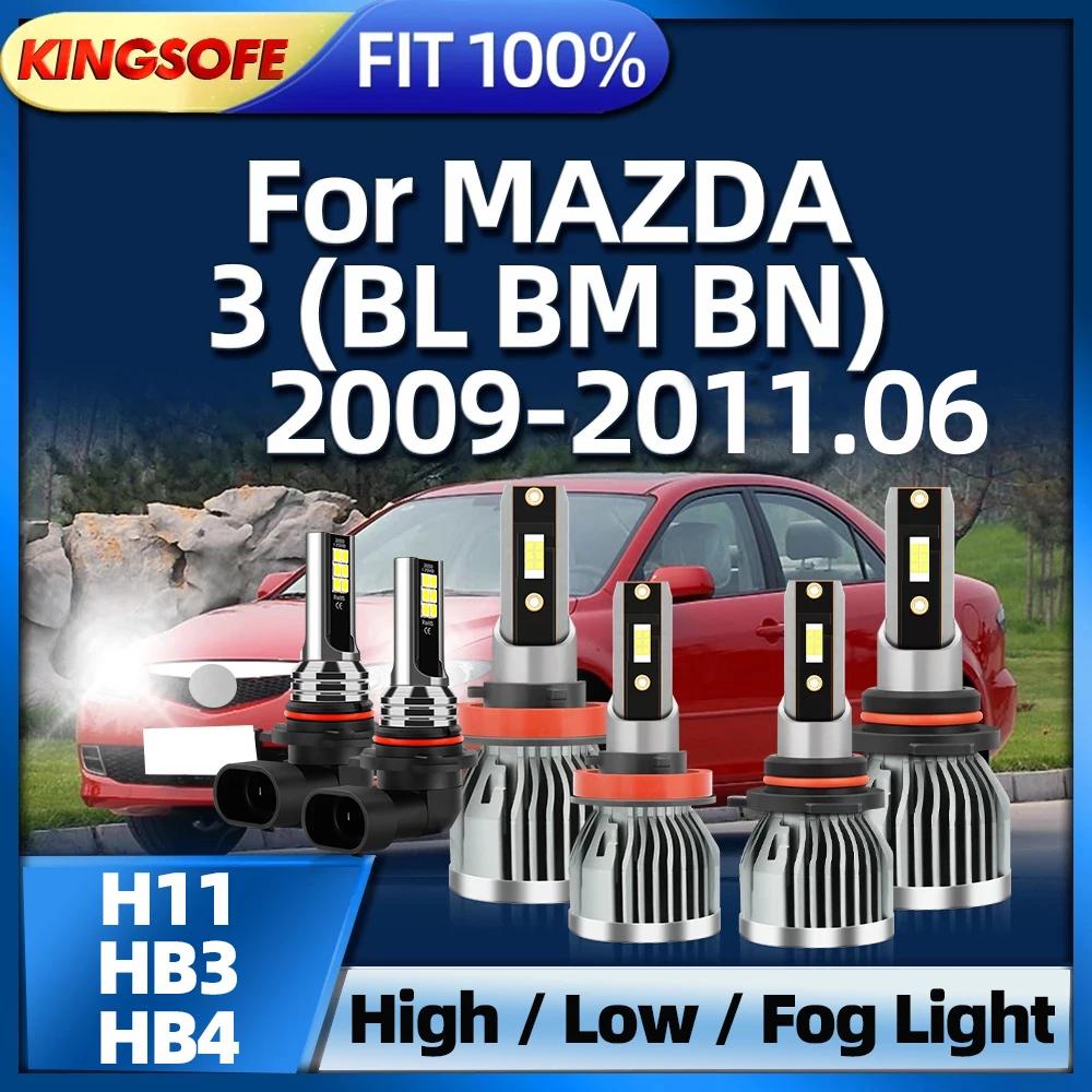 Ʈ HB3 LED Ʈ, ڵ H11 , 40000Lm HB4 , MAZDA 3 BL BM BN 2009 2010 2011 2012 2013 2014 2015 2016-2023, 2 , 4